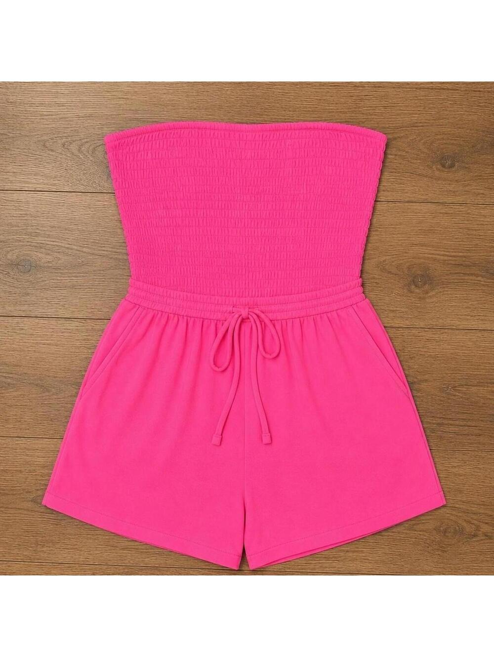 Hot Pink Strapless Romper 💖